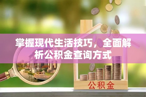 南屯掌握现代生活技巧，全面解析公积金查询方式