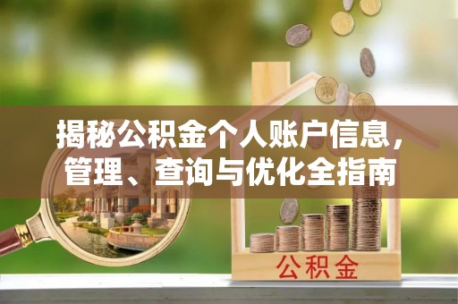 南屯揭秘公积金个人账户信息，管理、查询与优化全指南