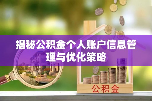 南屯揭秘公积金个人账户信息管理与优化策略