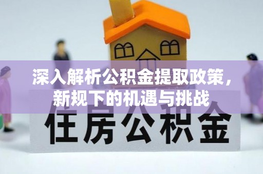 南屯深入解析公积金提取政策，新规下的机遇与挑战
