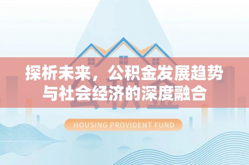 南屯探析未来，公积金发展趋势与社会经济的深度融合