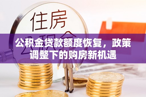 南屯公积金贷款额度恢复，政策调整下的购房新机遇