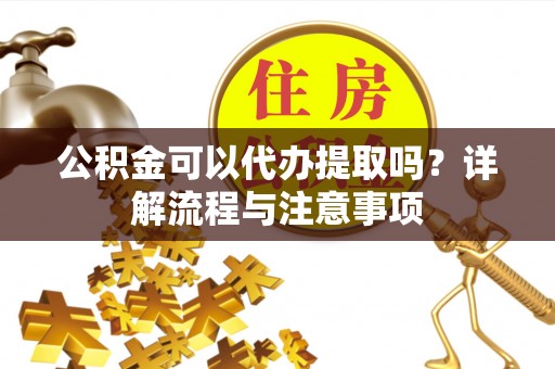 南屯公积金可以代办提取吗？详解流程与注意事项