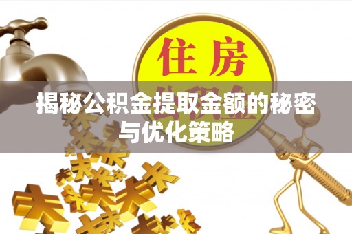 南屯揭秘公积金提取金额的秘密与优化策略