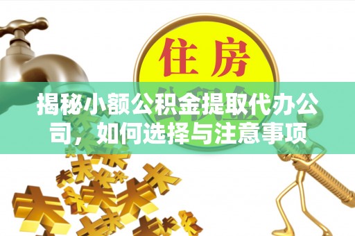 南屯揭秘小额公积金提取代办公司，如何选择与注意事项